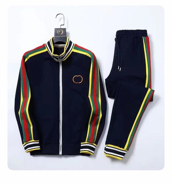 

men's tracksuits autumn new casual sports suit stand collar zipper sweater hoodie and two sets outdoor jogging wear asian size -3xl, Gray