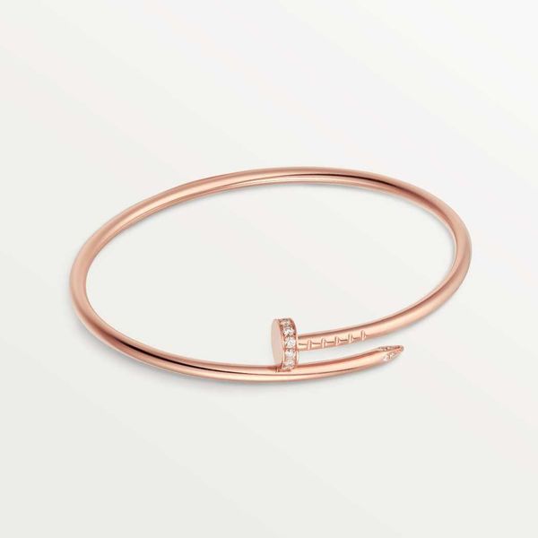 

designer carti bracelet bangle silver rose gold bracelet for small light luxury diamond couple bracelet ins for girlfriend and boyfriend, Black