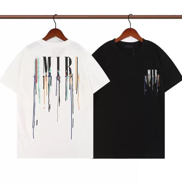 

summer mens t shirts womens s designer printed tees fashion amiris man t-shirt quality cotton casual short sleeve luxury hip hop streetw zw, White;black