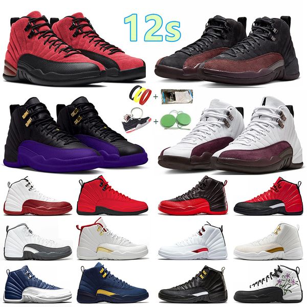 

12 12s mens basketball shoes mens sneakers sneaker field-purple bulls hyper royal gym red cherry gamma blue dark grey university blue men wo