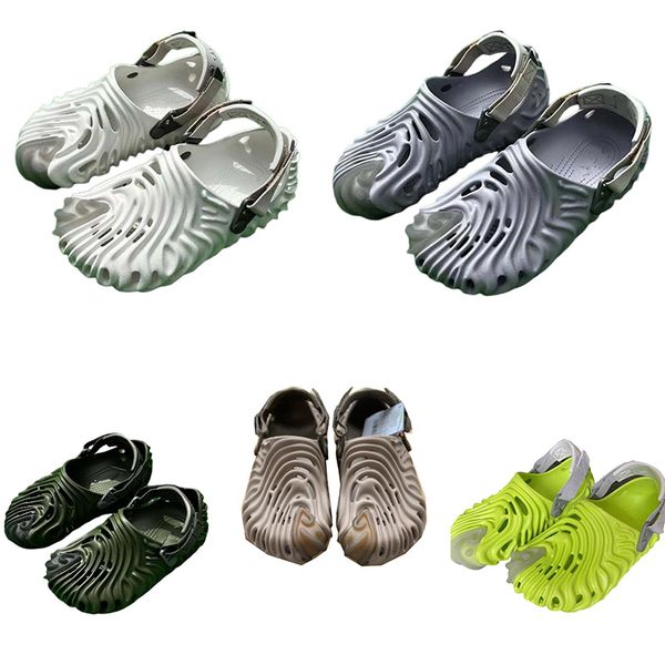 

designer slippers sandals men women colour brown white grey green flat summer beach belt see through wading croc slipper sandal shoes 35-47, Black