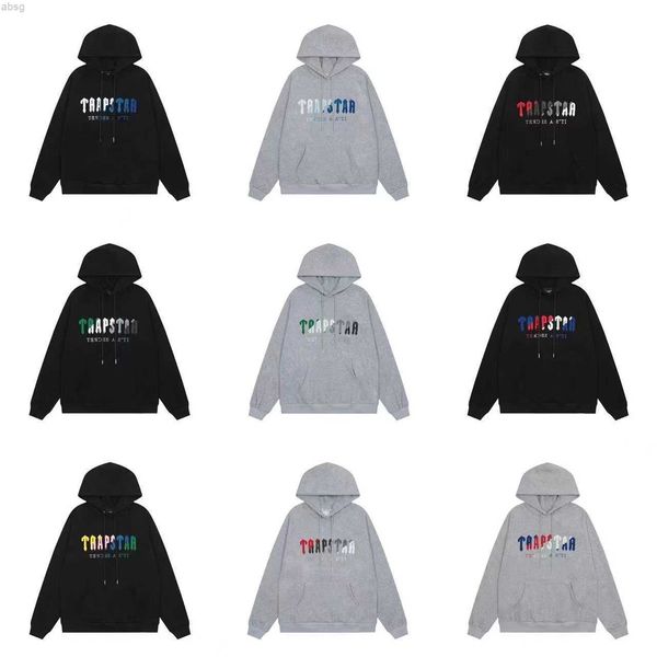 

trapstar tracksuit designer mens sweatshirts embroidered badge womens sports hoodie tuta sweaters size s/m//xl color black