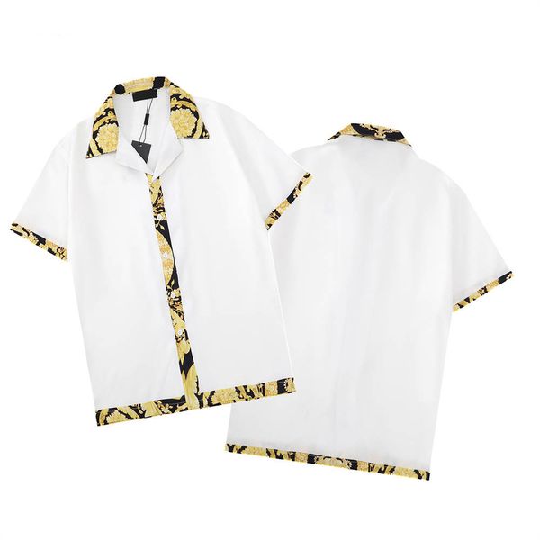 

men designer shirts summer shoort sleeve casual shirts fashion loose polos beach style breathable tshirts tees clothing 17 colors size -3xl, White;black