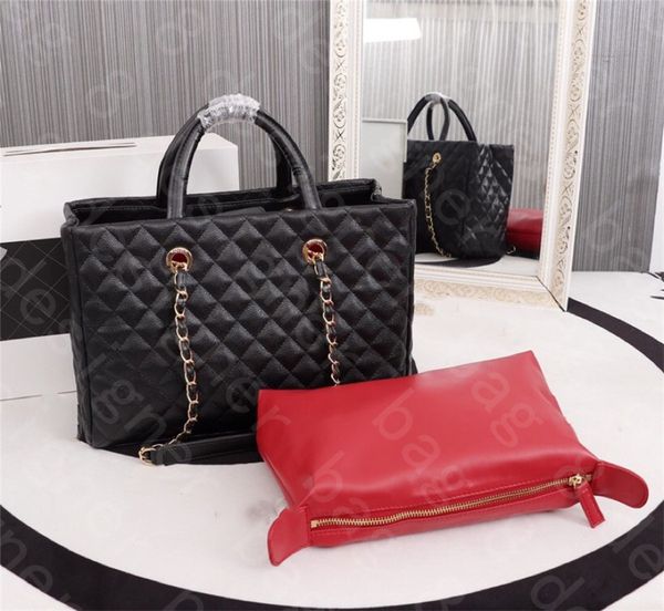 

designer bag tote bag woman fashion luxurys crossbody bag large capacity shopping bag chan nel shoulder bag abortive calfski bun mother bag