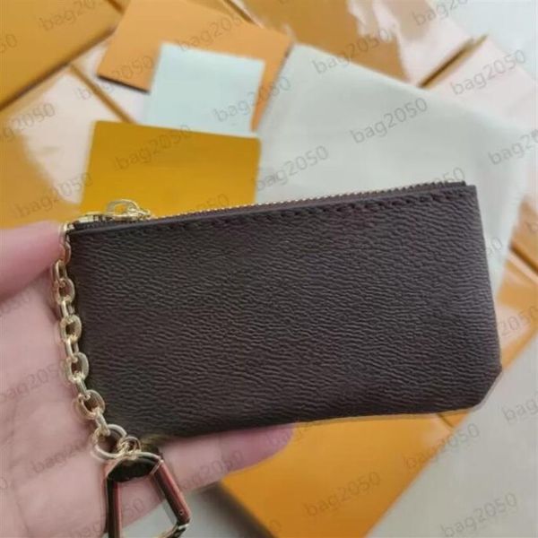 

with dust bags and box key pouch pochette cles designers fashion handbag women mens credit card holder coin purse luxurys wallet b277s, Red;black