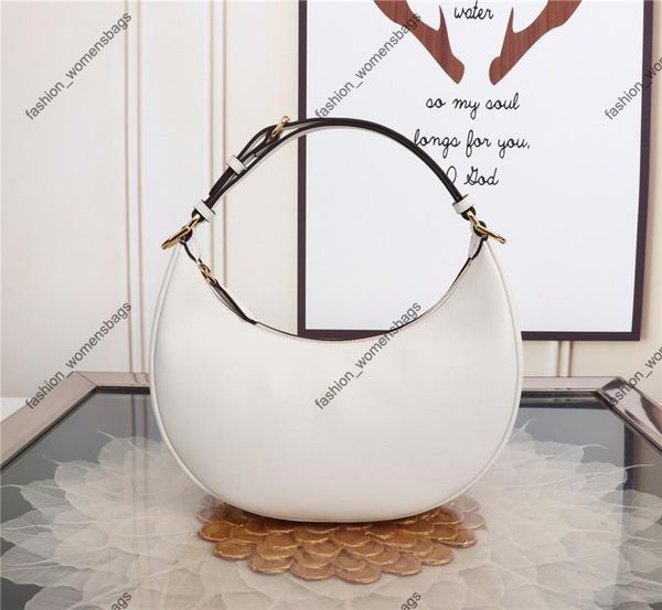 

designer bag 10a quality fashion small hobo women bags luxury half moon soft pale handbag leather charm laminated vintage gold metal hardwar
