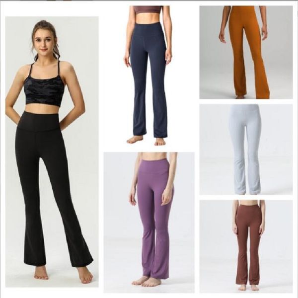 

lululemens leggings yoga sports gym runningwomen's fiess street pants groove flares high waist tight belly workout nine minutes pant635