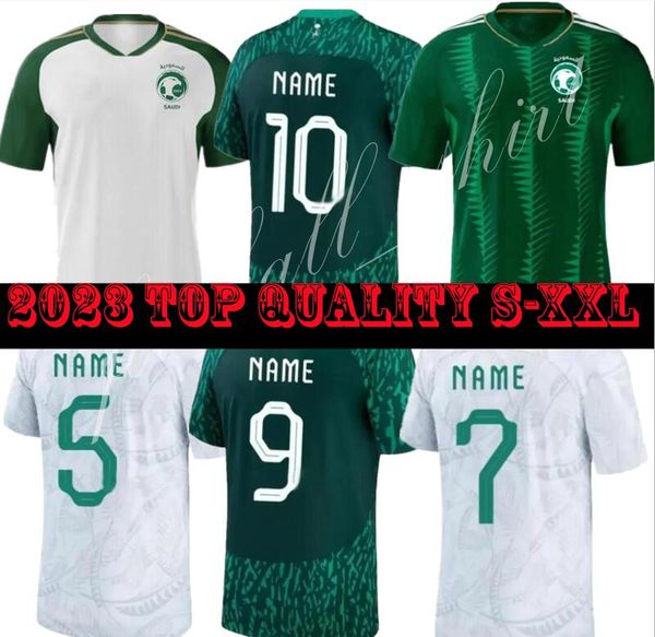 

2022 2023 saudi soccer jerseys national team najei salem al dawsari salem abudullah alhamddan firas albirakan arabia buraikan football shirt, Black;yellow