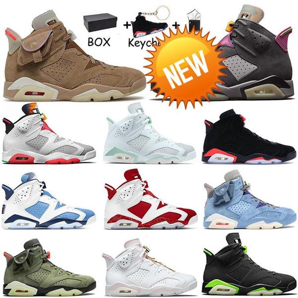 

2022 with box gold hoops jumpman 6 6s men women basketball shoes red oreo british khaki tiffany blue bordeaux tech chrome hare tra235s