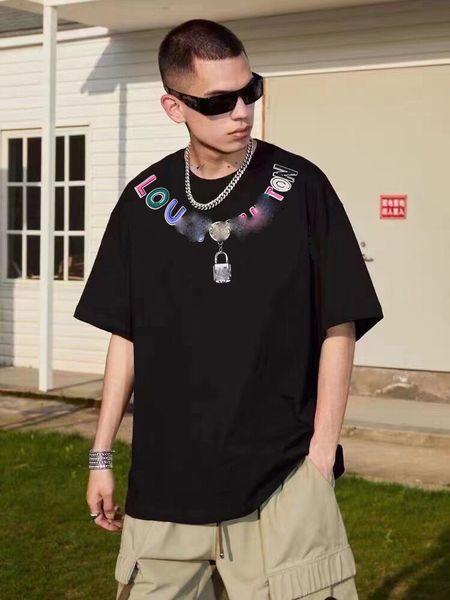 

summer mens designer t shirt casual man womens tees with letters print short sleeves sell luxury men hip hop clothes asian size m/4xl, White;black