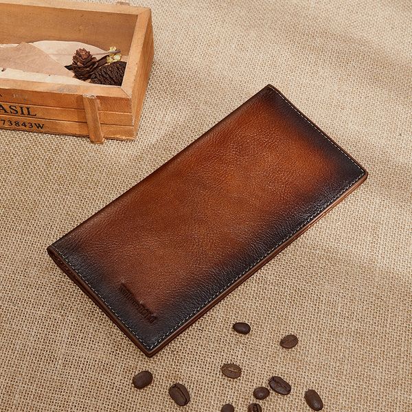 

wallet leather leather long multi card card bag clip wallet, Red;black