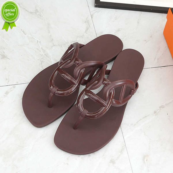 

7hy5 women egerie slipper designer flat sandals beach flip flop family female casual new flat summer net red 9ji8