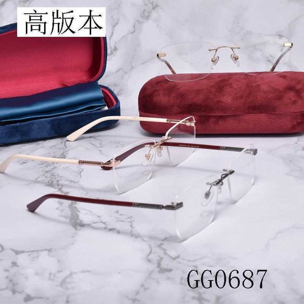 

designer glasses frameless glasses square men's myopia women's flat, White;black