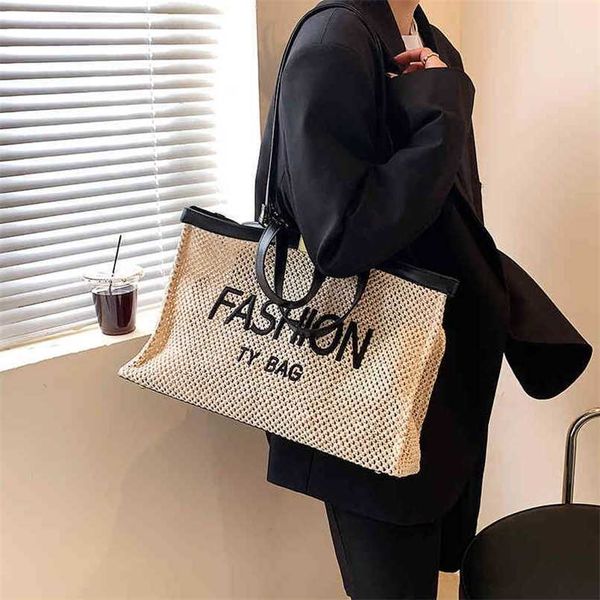 

designer bag trend woven tote embroidered shoulder bag summer beach bag handbag