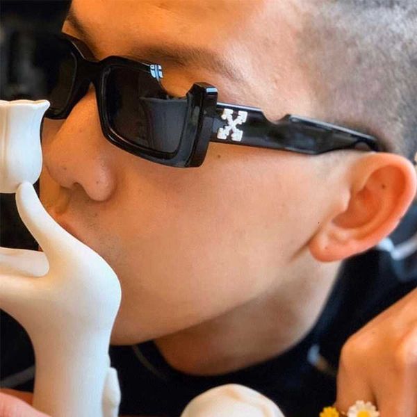 

designer glasses 2023 tide brand offss sunglasses personality gap hole sunglasses fashion hip hop mint green sunglasses, White;black