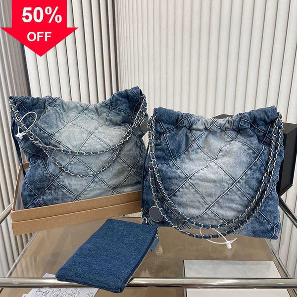 

shoulder bags channel 22 denim grand shopping bag tote travel designer woman sling body most expensive handbag with silver chain gabrielle q