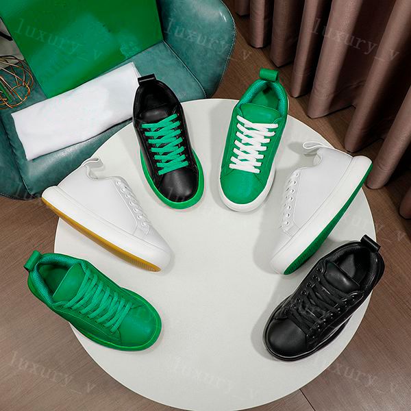 

designer pillow sneakers green casual shoes breads women mens trainers leather lace up shoe outdoor platform thick bottom trainers, Black
