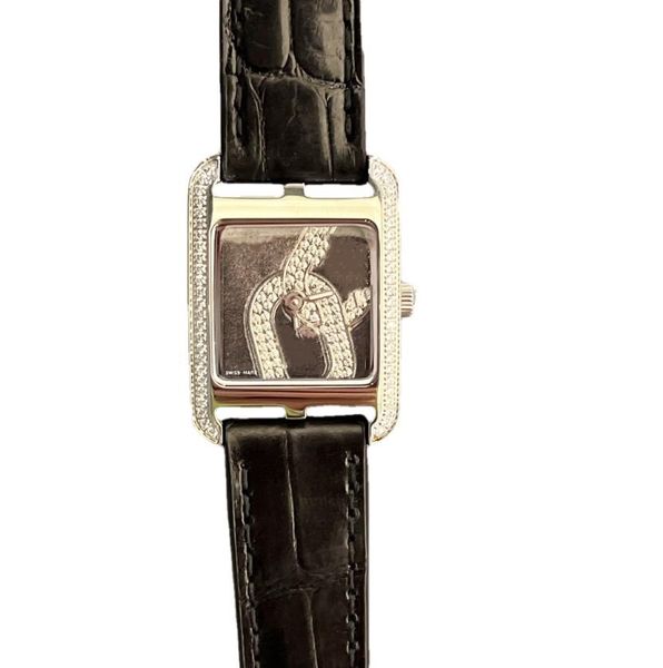 

women's fashion watch sapphire mirror classic design banquet square watch brand women's quartz watch 23mm, Slivery;golden