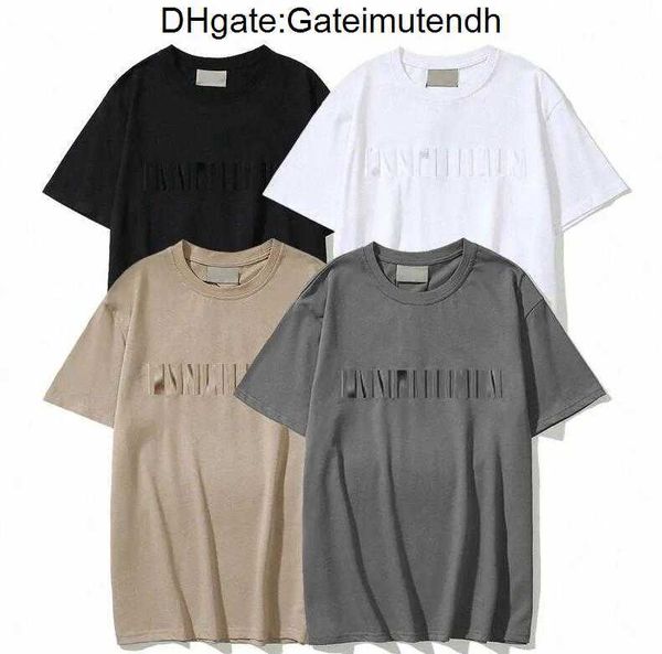 

ess t-shirt mens essen t shirts thick cotton version summer women designers tshirt tees fashion man casual letter polos clothing shorts sle, White;black