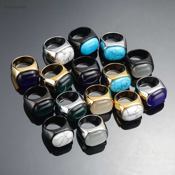 

adornment style exaggerated turquoise solid geometric opal wide ring jy77, Silver