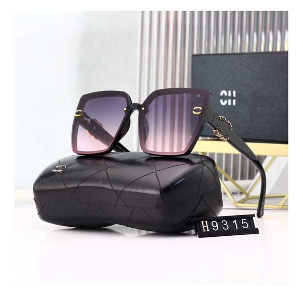 

designer channel sunglass complete gift box luxury brand trendy men womens polarized strong light uv protection drive gradient sunglasses, White;black