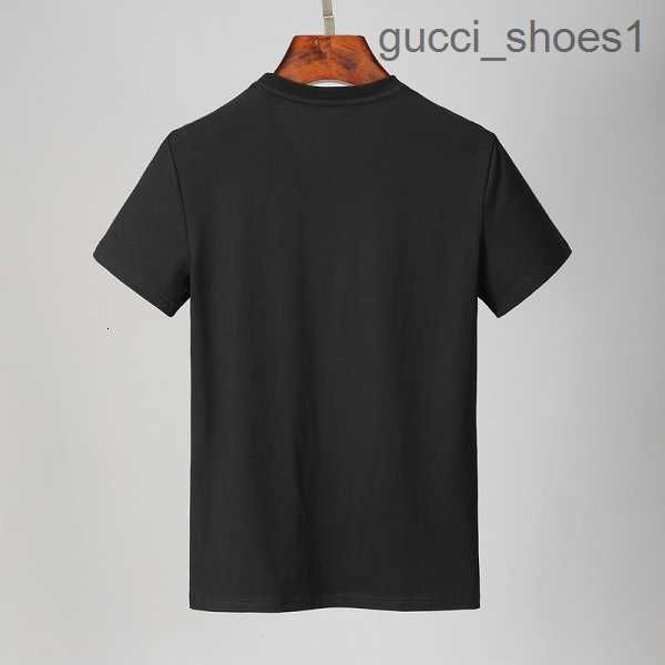 

203famous mens t shirt letter print round neck short sleeve black white tshirt fashion men women tees polo shirts tee, White;black