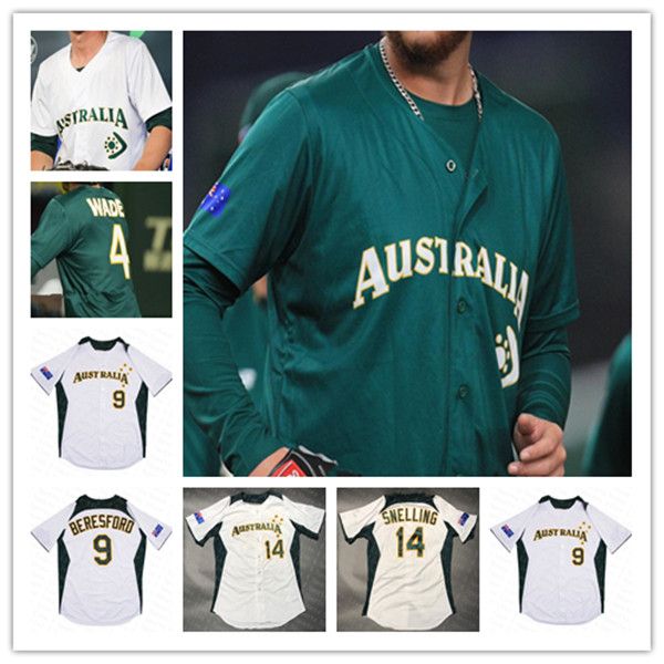 

2013 team australia baseball jersey robbie glendinning alex hall tim kennelly robbie perkins rixon wingrove darryl george ulrich bojarski aa, Blue;black