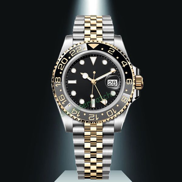 

2023 new mens luxury designer watch fully automatic mechanical commemorative band ceramic steel ring waterproof fashion business, Slivery;golden