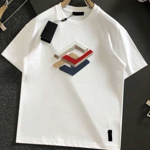 

summer short sleeve t shirt men women loose pullover fd designer t shirt 3d print pattern tee cotton luxury sweatshirt, White;black