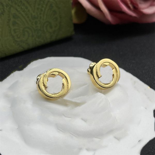 

2023 new style woman charm earrings double g earing designer stud pearl orecchini fashion luxury gold silver ggity jewelry hoop women ohrrin, Golden