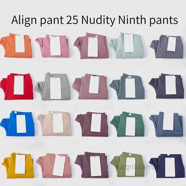 

2023 designer womens leggings will align high waist yoga pant ankle length ninth legging pants lady gym nude elastic fitness outdoor sport b, Black