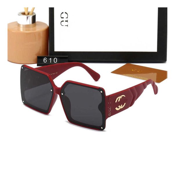 

designer sunglasses gu brand complete gift box luxury trendy men womens glasses oversized beach holiday uv protection channel sunglass, White;black