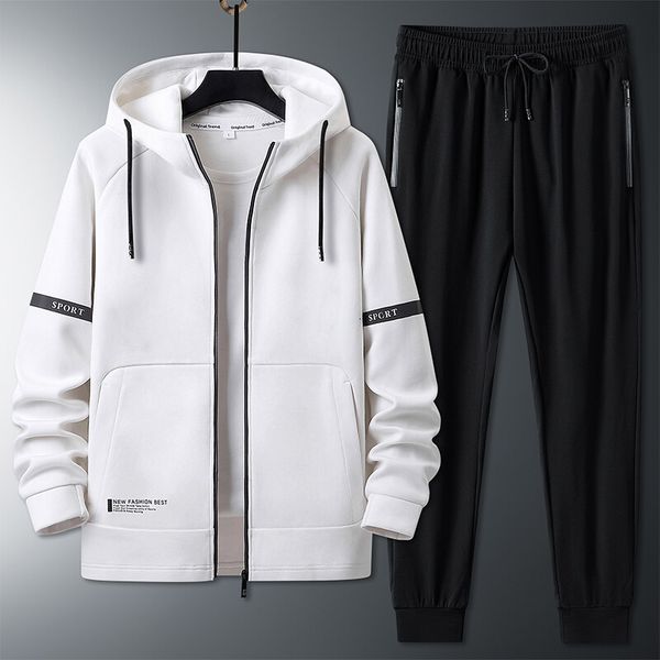 

men's tracksuits autumn men's track wear hoodie set men's brand sportswear hoodiesweatpants 2pc winter warm clothing sweatshi, Gray