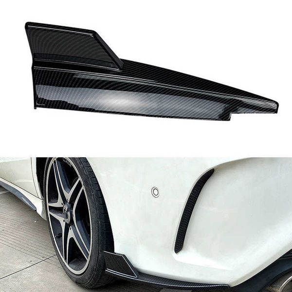 

new car rear bumper lip splitter spoiler aprons flaps carbon glossy for mercedes-benz cla-class c117 cla180 200 cla45 amg 2013-2019