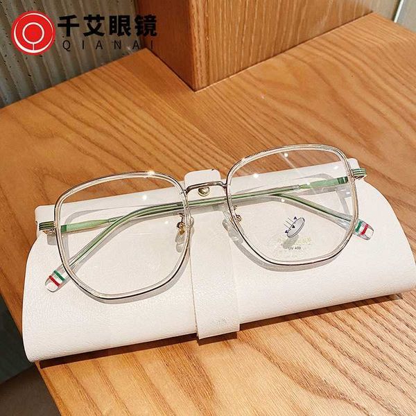 

designer glasses family's new tr large frame myopia glasses can be equipped with polygonal eye frames painted color, White;black