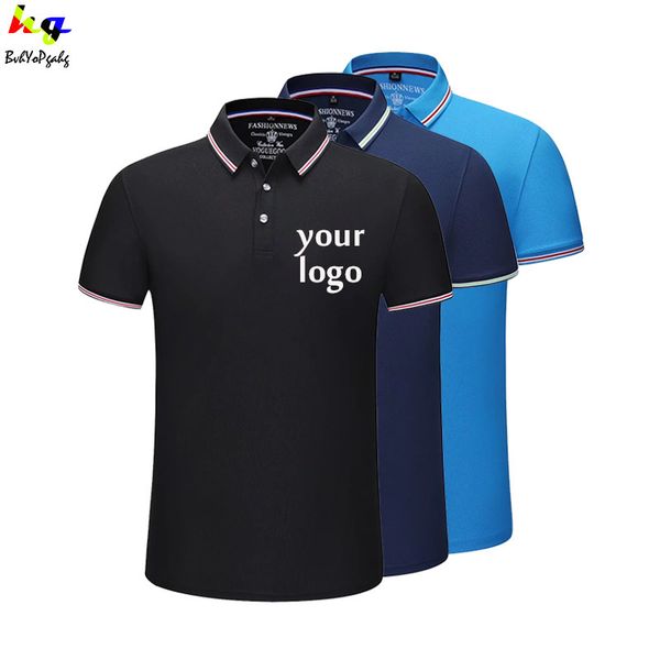 

men's polos customized/diy shirt design men and women casual short-sleeved polo advertising 230330, White;black