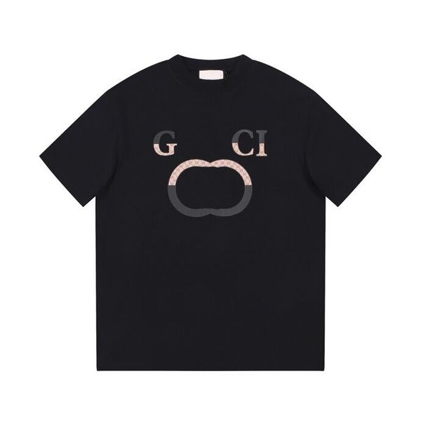

2023ss spring/summer designer letter print t shirt cotton fabric round neck pullover short sleeve t shirt h37s3, Black;brown