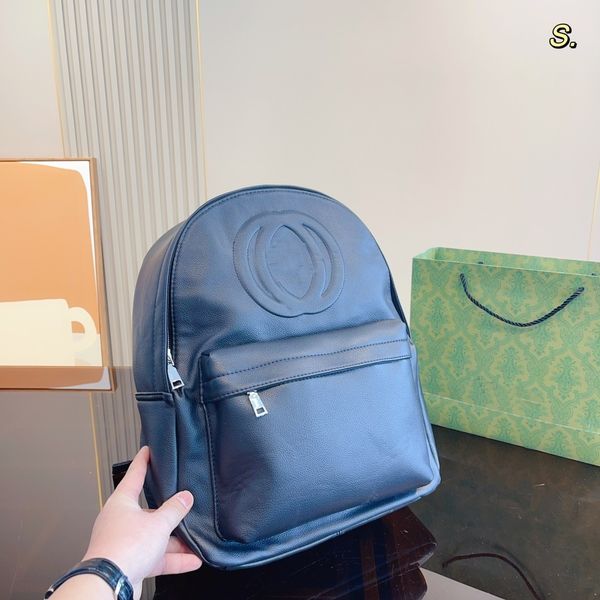 

designer high-capacity backpack shoulder bags online shop cowhide tote bag for lovers large capacity soft leather schoolbag