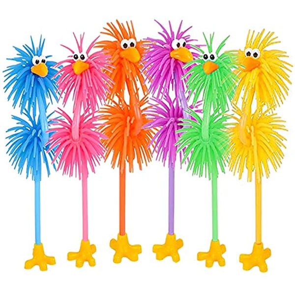 

ArtCreativity Silly Rubber Bird Pens Cute School Supplies for Kids Fidget Pens Black Ink Prizes for Kids Classroom Animal Party Favors, Gifts for Students, Mixed