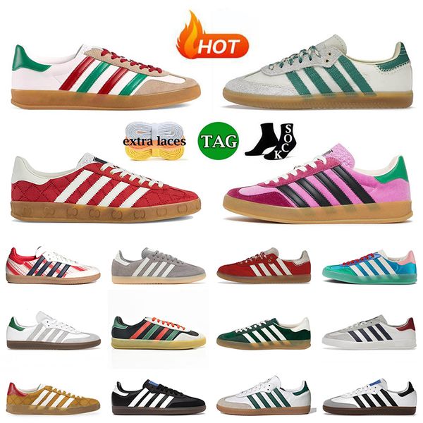 

2023 sports samba original running shoes gazelle vegan og sneakers mens women wales bonner cream green red pink velvet white gum mens women
