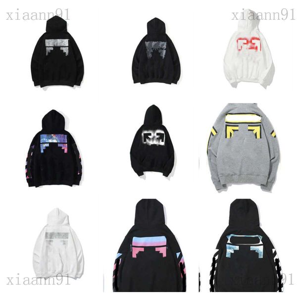 

Off Style Trendy Painted Arrow Crow Stripe Pullover Loose Hoodie Sweatshirt, Product8