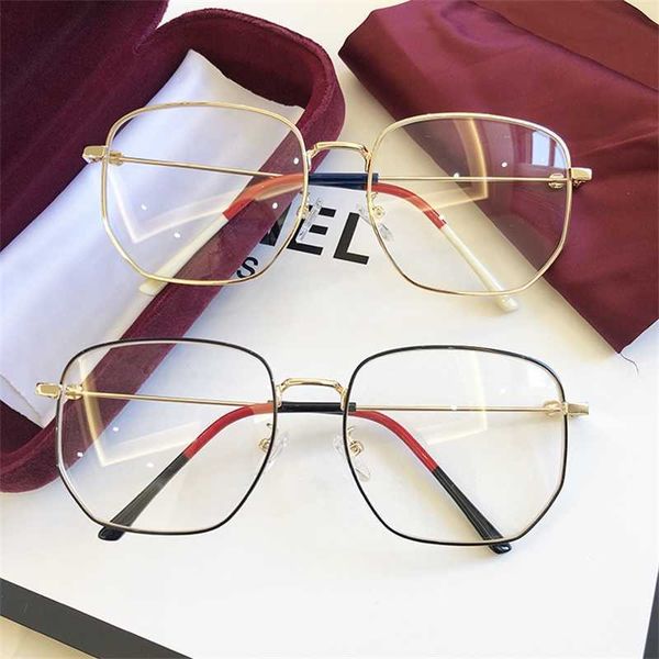 

designer glasses ni ni's same model can be matched with myopia glasses frame female square anti blue light student flat lens male, White;black