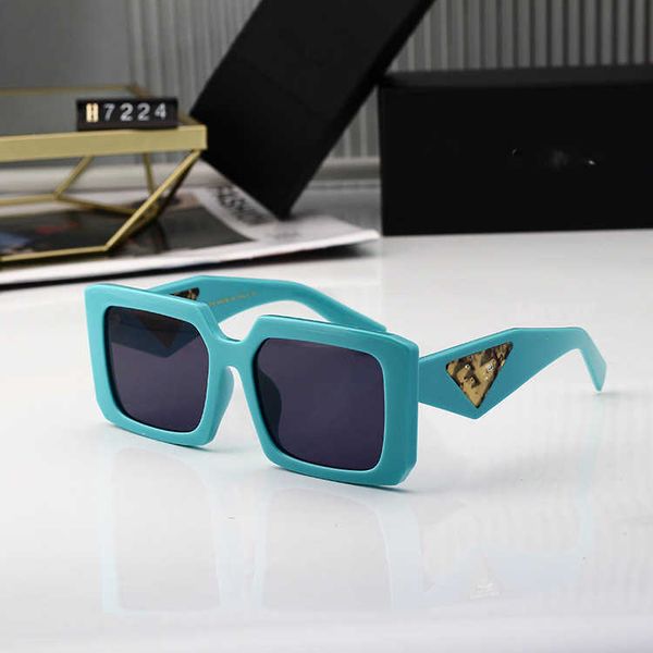 

women's 2022 new box men's fashion sunglasses, White;black