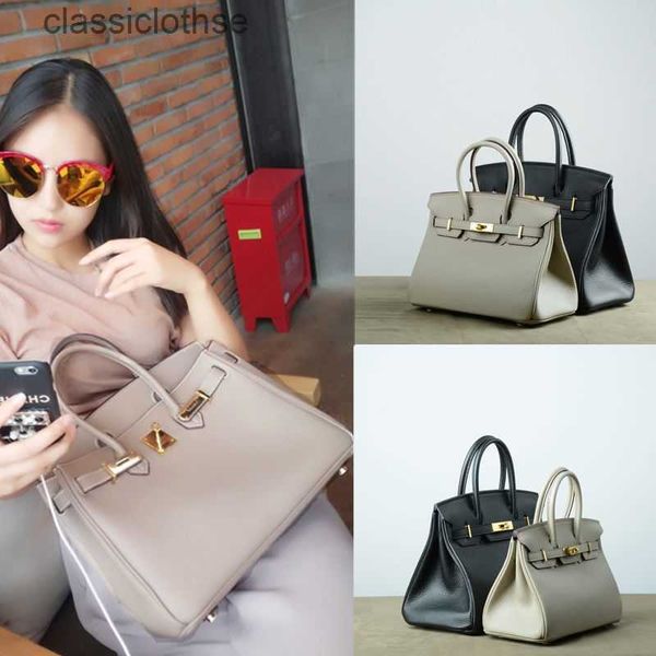 

original edition designer herms briks bags online store 2023 new litchi pattern head layer cow leather genuine womenso nes houlderc rossbody