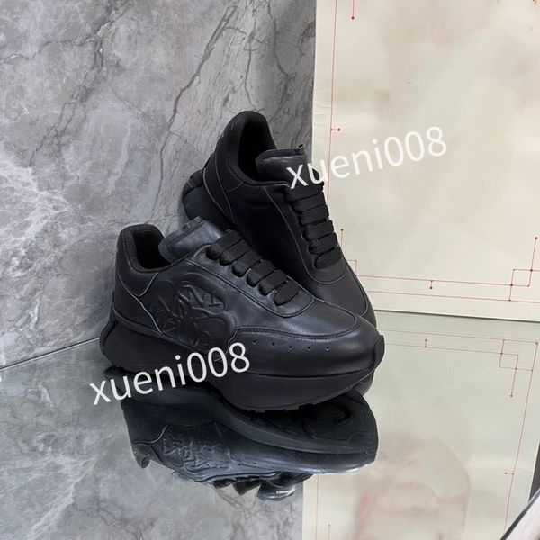 

new casual shoes calfskin banded sneaker white black blue grey designer sneaker trainers low fashion mens women sneakers, Red;white