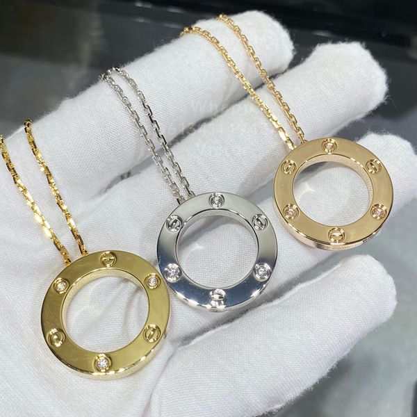 

love necklace big for women designer for man gold plated 18k t0p quality highest counter quality fashion luxury jewelry exquisite gift for g, Silver