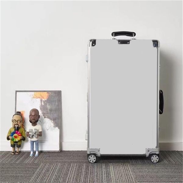 

20 26 29 inch outdoor freight travel luggage case bag aluminum alloy trolley cases 972 classic luxury designer carry on suitcase2591