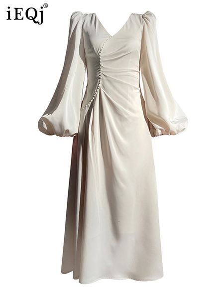 

casual dresses ieqj classic french dress women's long sleeve v-neck beaded ultra thin solid color women's summer fashion 3w1191 23, Black;gray