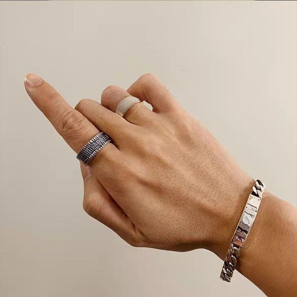 

designer chains crystal bracelet cuff bangle men women stainless steel women hip-hop bracelets chains, Black