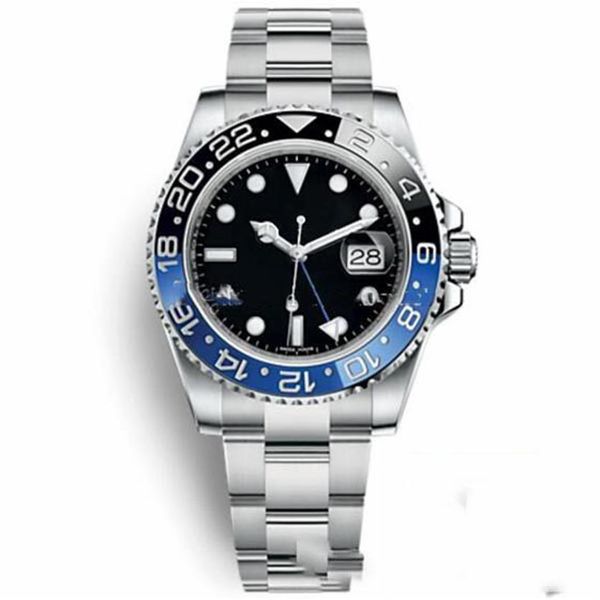 

master ceramic bezel mens watch glide lock clasp strap automatic blue black watch sports crown watch wristwatch orolo339i, Slivery;brown